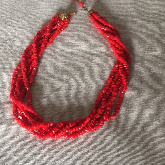 Vintage Czechoslovakian glass necklace - Picture 2 of 4